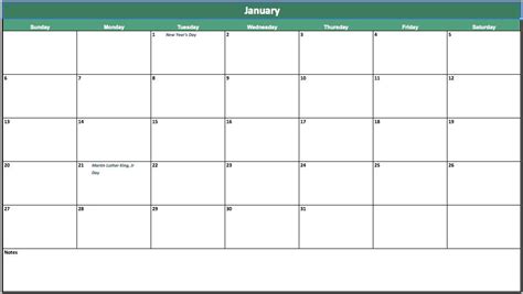 free event calendar template.